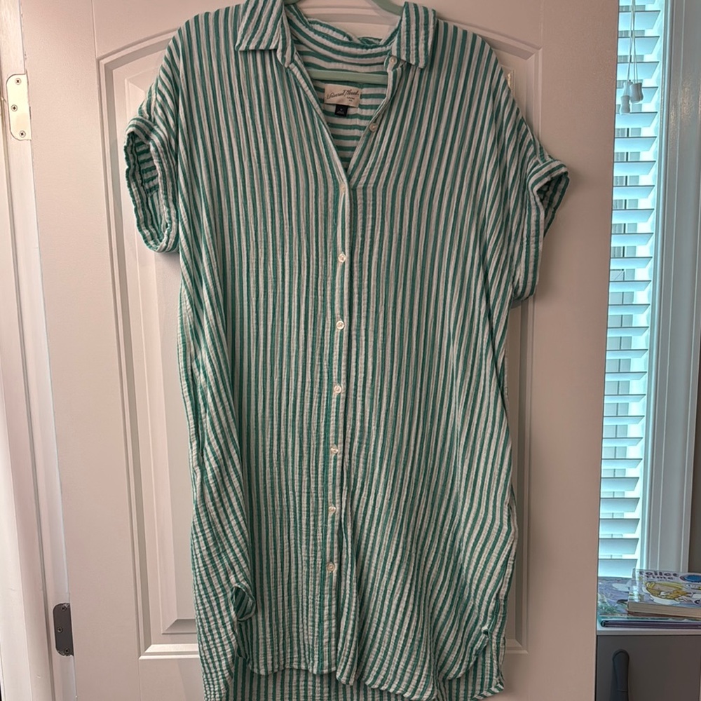 Universal Thread Green Striped Dress